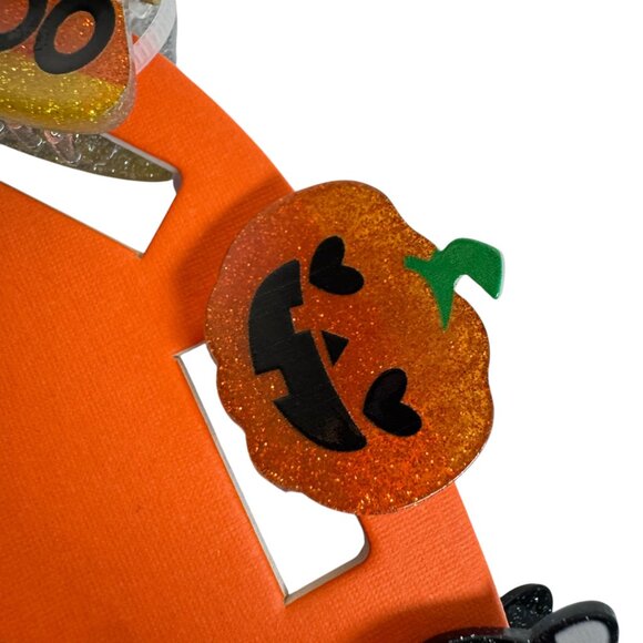 Piper K Trick Or Treat Halloween Small Hair Clips Ghost Pumpkin Cat Bat Goth Emo - Picture 4 of 4